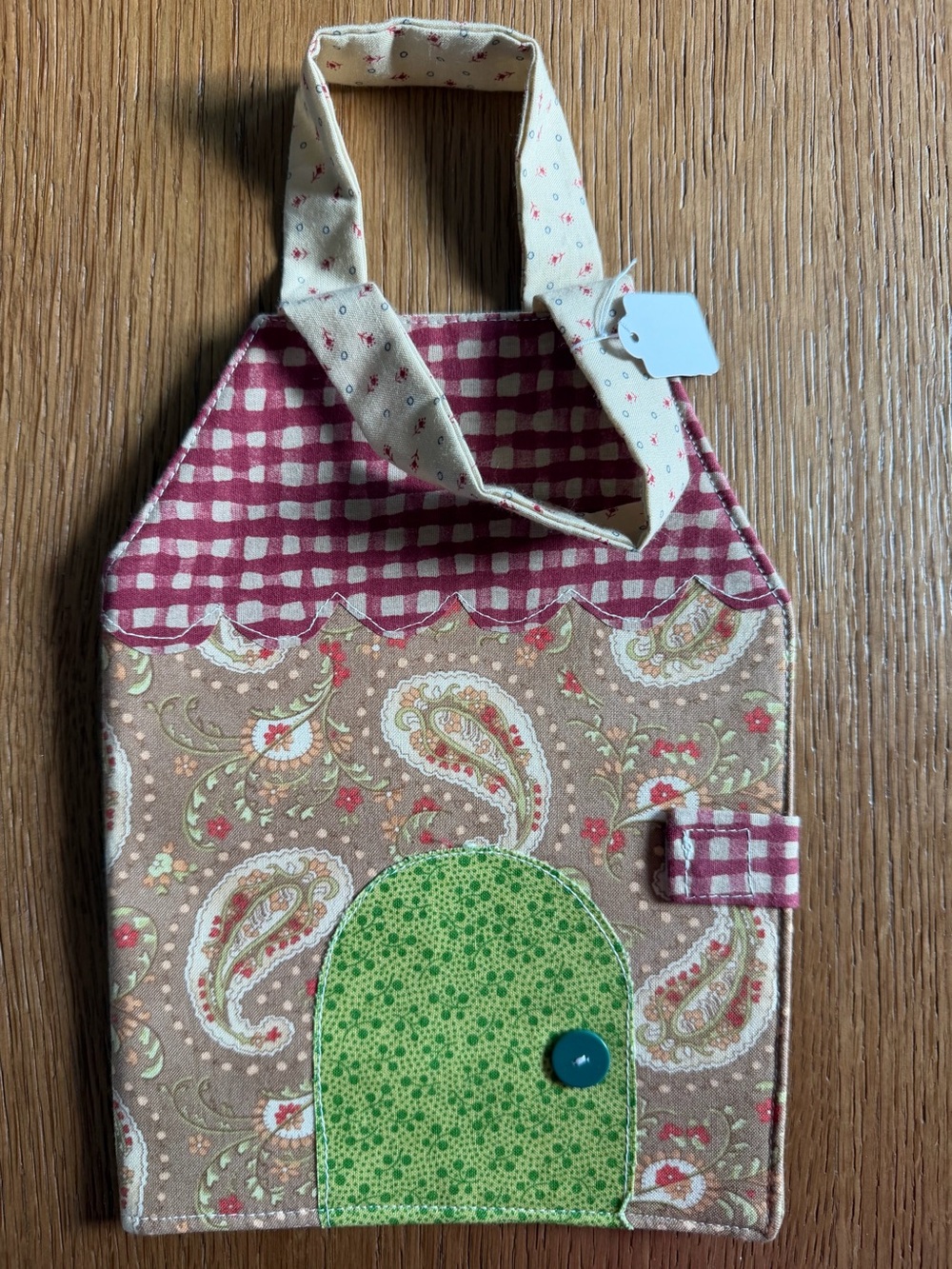 Kids Fabric Playhouse Bag with Green Door - Unbranded